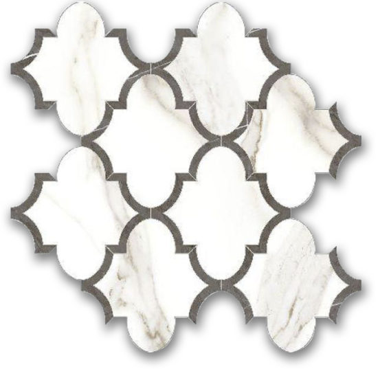 Polished Adoration Arabesque Mosaic | Qualis Ceramica | Luxury Tile and Vinyl at affordable prices