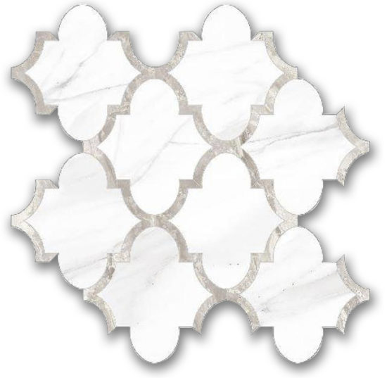 Polished Infatuation Arabesque Mosaic | Qualis Ceramica | Luxury Tile and Vinyl at affordable prices