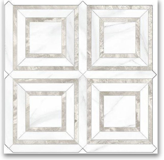 Polished Infatuation Piazza Mosaic | Qualis Ceramica | Luxury Tile and Vinyl at affordable prices