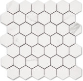 Treasure Statuario 2x2 Polished Hexagon Mosaic | Qualis Ceramica | Luxury Tile and Vinyl at affordable prices