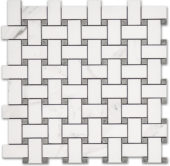 Treasure Statuario Polished Basketweave Mosaic | Qualis Ceramica | Luxury Tile and Vinyl at affordable prices