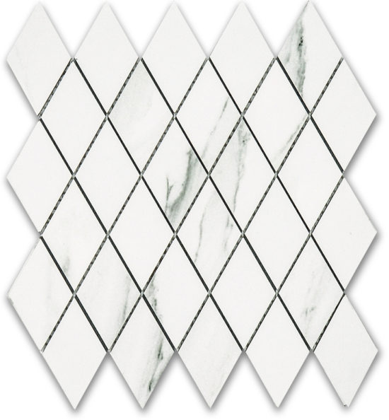Treasure Statuario Polished Diamond Mosaic | Qualis Ceramica | Luxury Tile and Vinyl at affordable prices