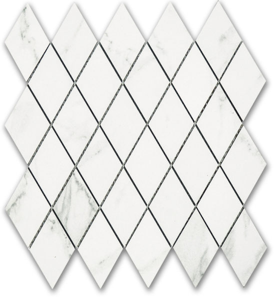 Treasure II Statuario Polished Diamond Mosaic