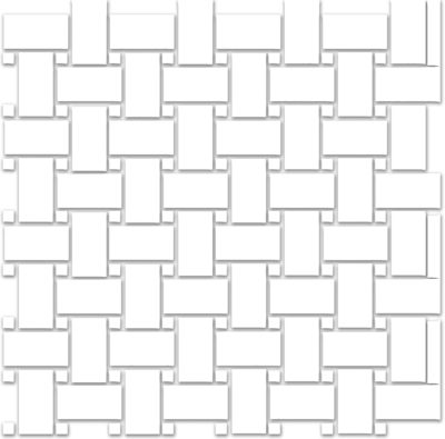 Treasure II Ultimate Dolomite Polished Basketweave Mosaic