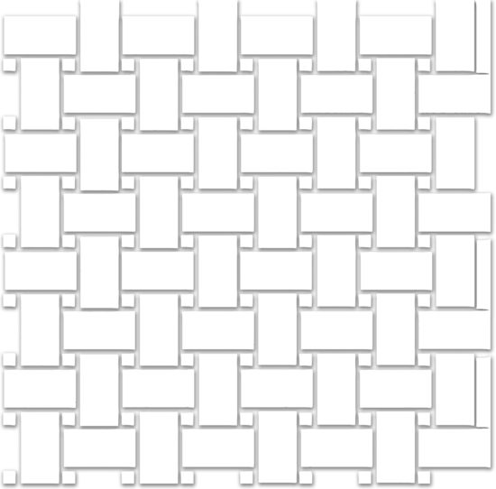 Treasure II Ultimate Dolomite Polished Basketweave Mosaic
