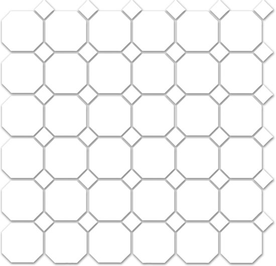 Treasure II Ultimate Dolomite Polished Octagon/Dot Mosaic