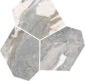 Dynasty Grey Polished/Matte 11X12 Eggs Mosaic | Qualis Ceramica | Luxury Tile and Vinyl at affordable prices