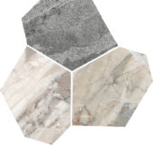 Dynasty Grey Polished/Matte 11X12 Eggs Mosaic | Qualis Ceramica | Luxury Tile and Vinyl at affordable prices