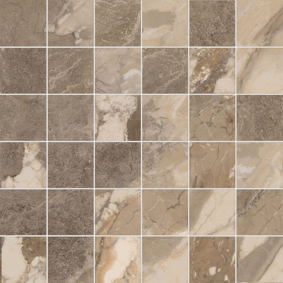 Dynasty Taupe 2X2 Mosaic | Qualis Ceramica | Luxury Tile and Vinyl at affordable prices