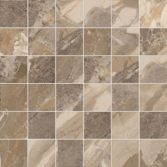 Dynasty Taupe 2X2 Mosaic | Qualis Ceramica | Luxury Tile and Vinyl at affordable prices