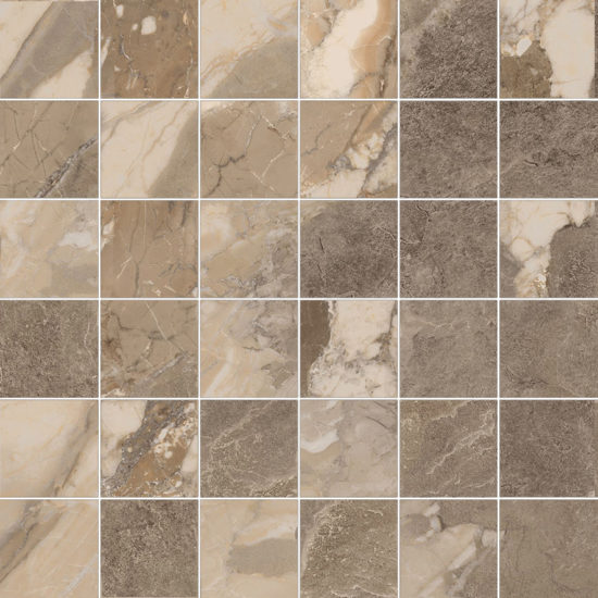 Dynasty Taupe 2X2 Mosaic | Qualis Ceramica | Luxury Tile and Vinyl at affordable prices