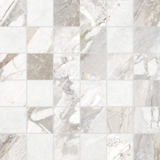 Dynasty White 2X2 Mosaic | Qualis Ceramica | Luxury Tile and Vinyl at affordable prices