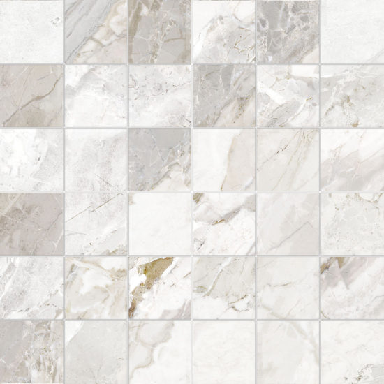Dynasty White 2X2 Mosaic | Qualis Ceramica | Luxury Tile and Vinyl at affordable prices