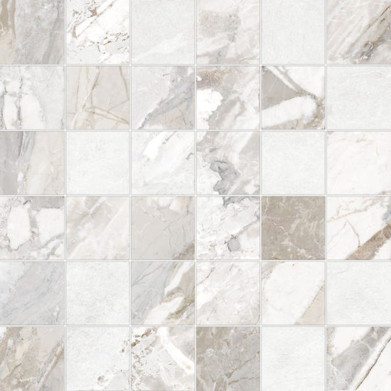 Dynasty White 2X2 Mosaic | Qualis Ceramica | Luxury Tile and Vinyl at affordable prices