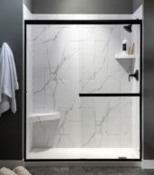Carrara Marble Shower Wall Kit 36x60x78 | Qualis Ceramica | Luxury Tile and Vinyl at affordable prices