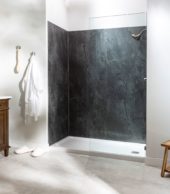Cracked Slate Shower Wall Kit 36x36x78 | Qualis Ceramica | Luxury Tile and Vinyl at affordable prices