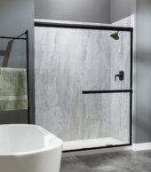 Iced Pewter Shower Wall Kit 30x60x78 | Qualis Ceramica | Luxury Tile and Vinyl at affordable prices