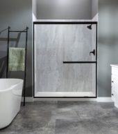 Iced Pewter Shower Wall Kit 32x60x78 | Qualis Ceramica | Luxury Tile and Vinyl at affordable prices