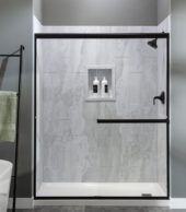 Iced Pewter Shower Wall Kit 36x36x78 | Qualis Ceramica | Luxury Tile and Vinyl at affordable prices