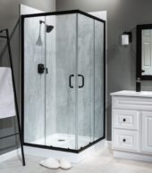 Iced Pewter Shower Wall Kit 36x60x78 | Qualis Ceramica | Luxury Tile and Vinyl at affordable prices
