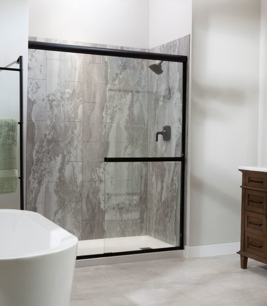 Smoky Sky Shower Wall Kit 30x60x78 | Qualis Ceramica | Luxury Tile and Vinyl at affordable prices