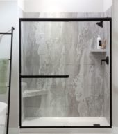 Smoky Sky Shower Wall Kit 32x60x78 | Qualis Ceramica | Luxury Tile and Vinyl at affordable prices