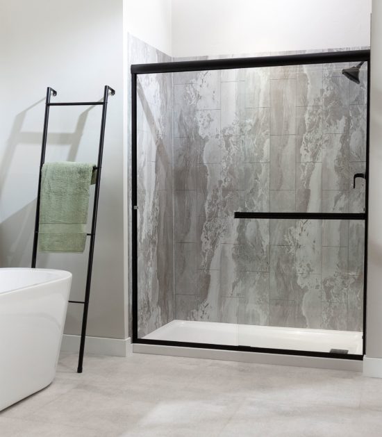 Smoky Sky Shower Wall Kit 36x36x78 | Qualis Ceramica | Luxury Tile and Vinyl at affordable prices