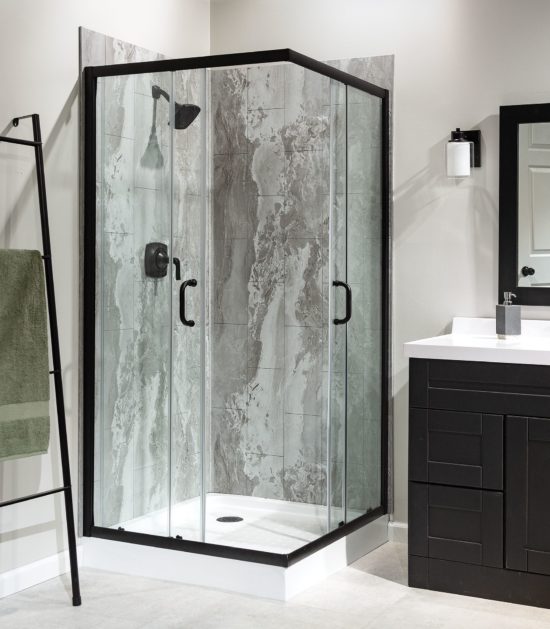 Smoky Sky Shower Wall Kit 36x60x78 | Qualis Ceramica | Luxury Tile and Vinyl at affordable prices