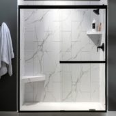 Carrara Marble Shower Wall Kit 36x60x78 | Qualis Ceramica | Luxury Tile and Vinyl at affordable prices