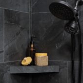 Cracked Slate Shower Shelf 14.56x7.12x2 | Qualis Ceramica | Luxury Tile and Vinyl at affordable prices