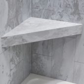 Iced Pewter Shower Bench 26x18.63x3 | Qualis Ceramica | Luxury Tile and Vinyl at affordable prices