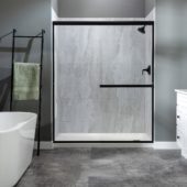 Iced Pewter Shower Wall Kit 32x60x78 | Qualis Ceramica | Luxury Tile and Vinyl at affordable prices