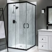 Iced Pewter Shower Wall Kit 36x60x78 | Qualis Ceramica | Luxury Tile and Vinyl at affordable prices