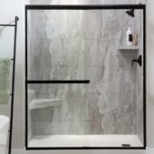 Smoky Sky Shower Wall Kit 32x60x78 | Qualis Ceramica | Luxury Tile and Vinyl at affordable prices