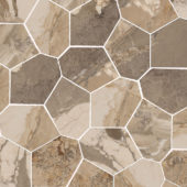 Dynasty Taupe Polished/Matte 11X12 Eggs Mosaic | Qualis Ceramica | Luxury Tile and Vinyl at affordable prices
