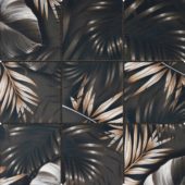 4"x4" Floral Palm Brown Beige Mosaic | Qualis Ceramica | Luxury Tile and Vinyl at affordable prices