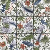 4"x4" Floral Palm Multicolor Mosaic | Qualis Ceramica | Luxury Tile and Vinyl at affordable prices