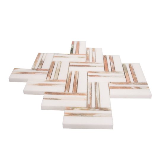 Rosey Weave Mosaic | Qualis Ceramica | Luxury Tile and Vinyl at affordable prices
