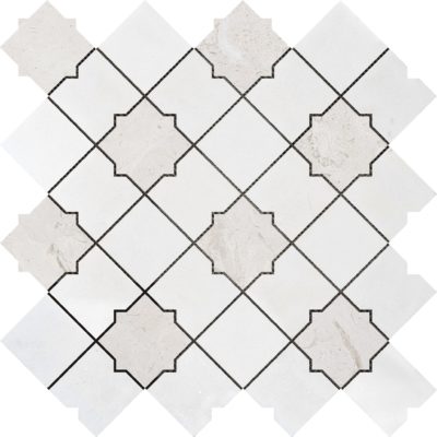 Star & Square White & Beige Mix Marble