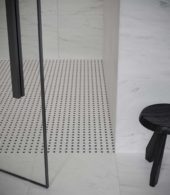 Bianco Venatino Basketweave Honed Mosaic | Qualis Ceramica | Luxury Tile and Vinyl at affordable prices
