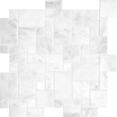Bianco Venatino Mini Versailles Polished Mosaic | Qualis Ceramica | Luxury Tile and Vinyl at affordable prices