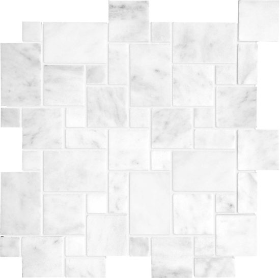 Bianco Venatino Mini Versailles Polished Mosaic