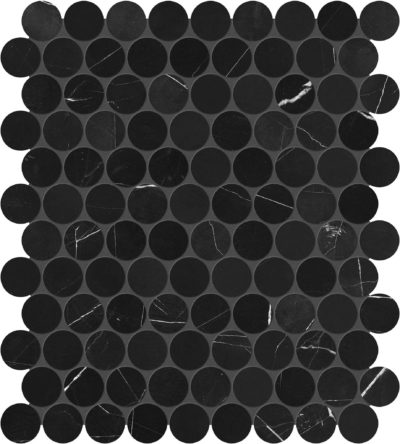 Galaxia Nero 1.25 Penny Round Mosaic