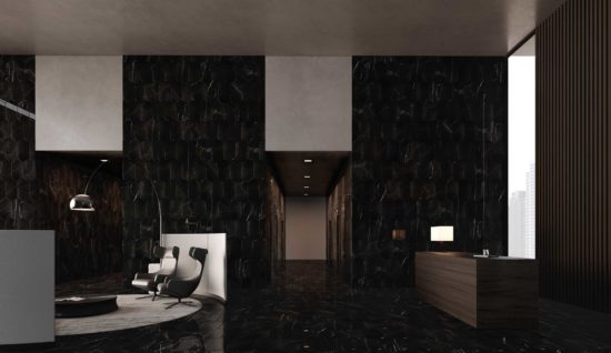 Galaxia Nero 2x6 Picket Mosaic | Qualis Ceramica | Luxury Tile and Vinyl at affordable prices