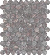 Sereno Burgundy 1.25 Penny Round Mosaic | Qualis Ceramica | Luxury Tile and Vinyl at affordable prices
