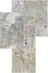 Silver Ash Cobble Pattern Set | Qualis Ceramica | Luxury Tile and Vinyl at affordable prices