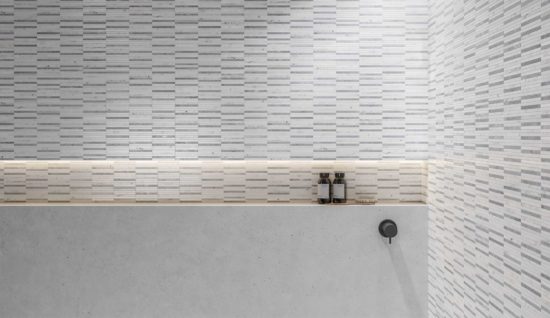 Utopio .5x6 Stacked Polar Mosaic | Qualis Ceramica | Luxury Tile and Vinyl at affordable prices