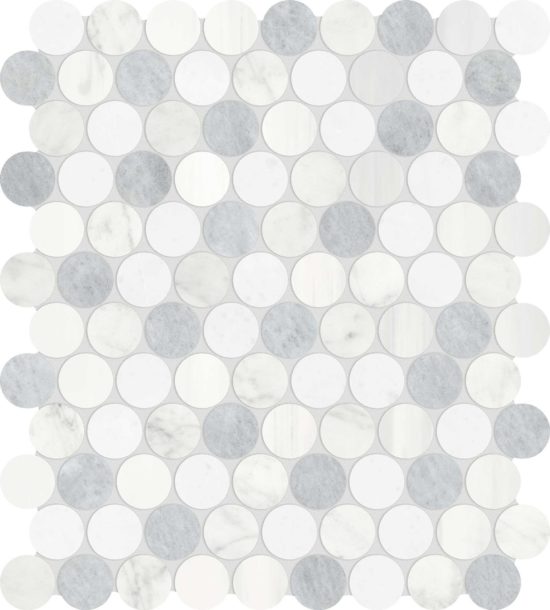 Utopio 1.25 Penny Round Polar Mosaic