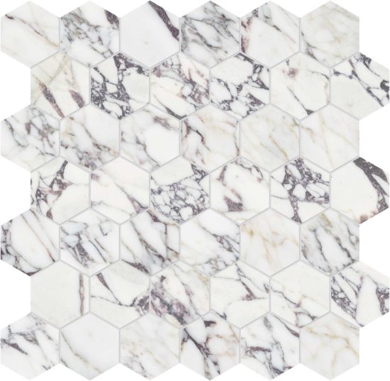 Viola Roccia 2 Hexagon Mosaic