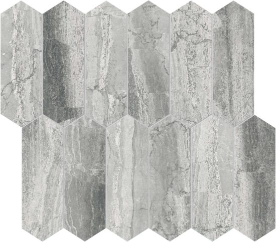 Volcana Notte 2x6 Picket Mosaic